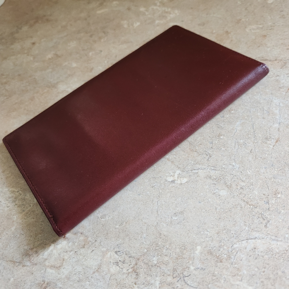 Cartier Vintage Bordeaux Bifold Wallet/ Checkbook - Picture 13 of 14